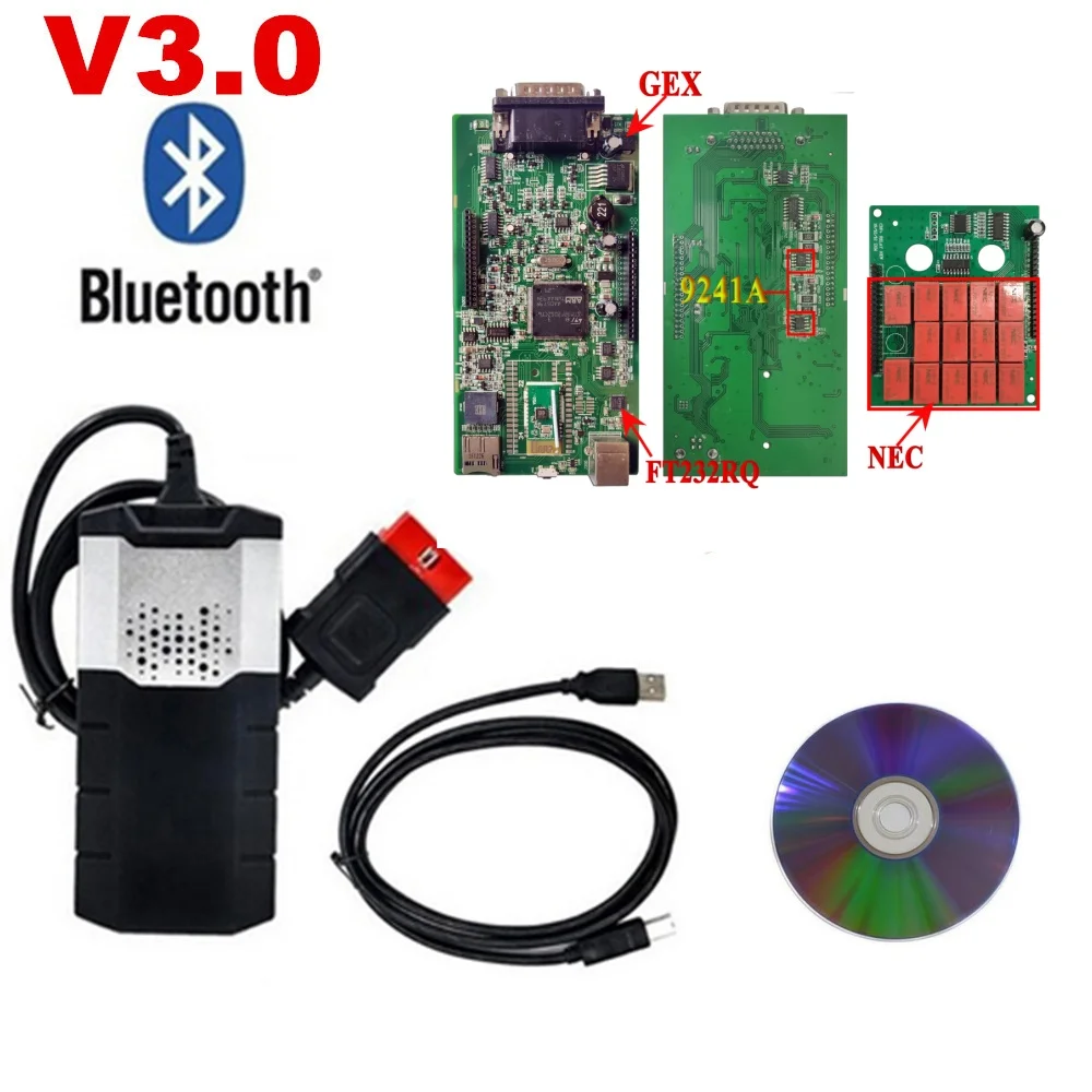 

V3 NEC Chip New Vci Tnesf Delphis Orpdc VD DS150E CDP USB Bluetooth OBD2 Scanner 2021.11 Keygen Cars Trucks Auto Diagnostic Tool