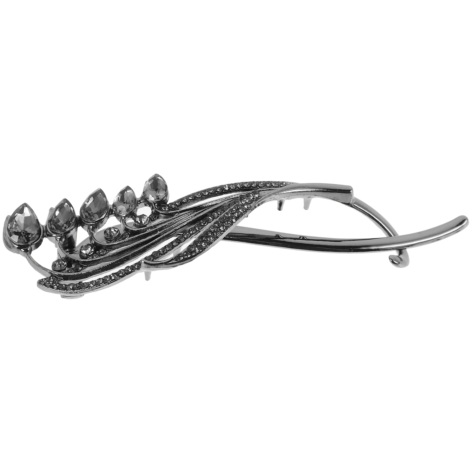 

Rhinestone Hair Alloy Hair Clamp Decor Women Accessory Thick Claw Twist Rhinestone Barrette Barrette Portable Jaw Clamp