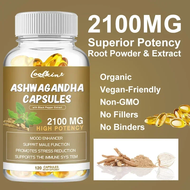 Ashwagandha Extract - with Vitamin D - Relieves Stress and Promotes Quality Sleep