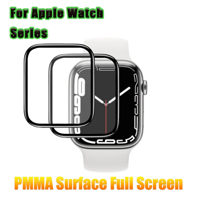 

Защитная пленка для экрана Apple Watch Series 7 45 мм 41 мм 8 Аксессуары PMMA 3D Полная пленка iWatch 6 5 3 se 44 мм 40 мм 42 мм 38 мм