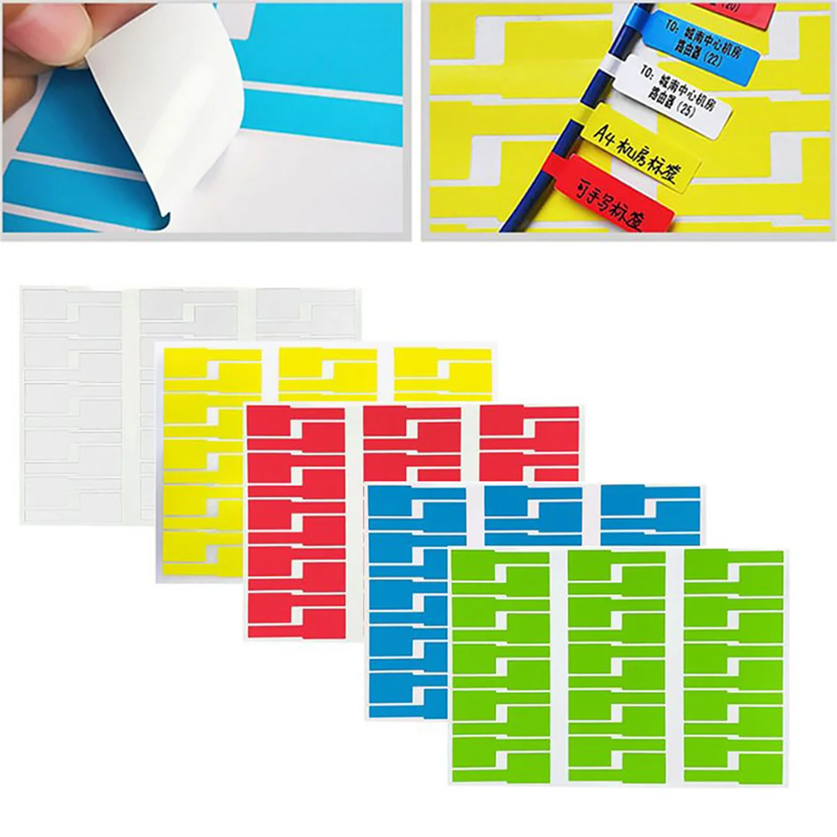 10sheets A4 Cable Label Sticker Waterproof Network PC Wire Cable Tie Marker Marking Organizer Tag Management Tool Label Sticker