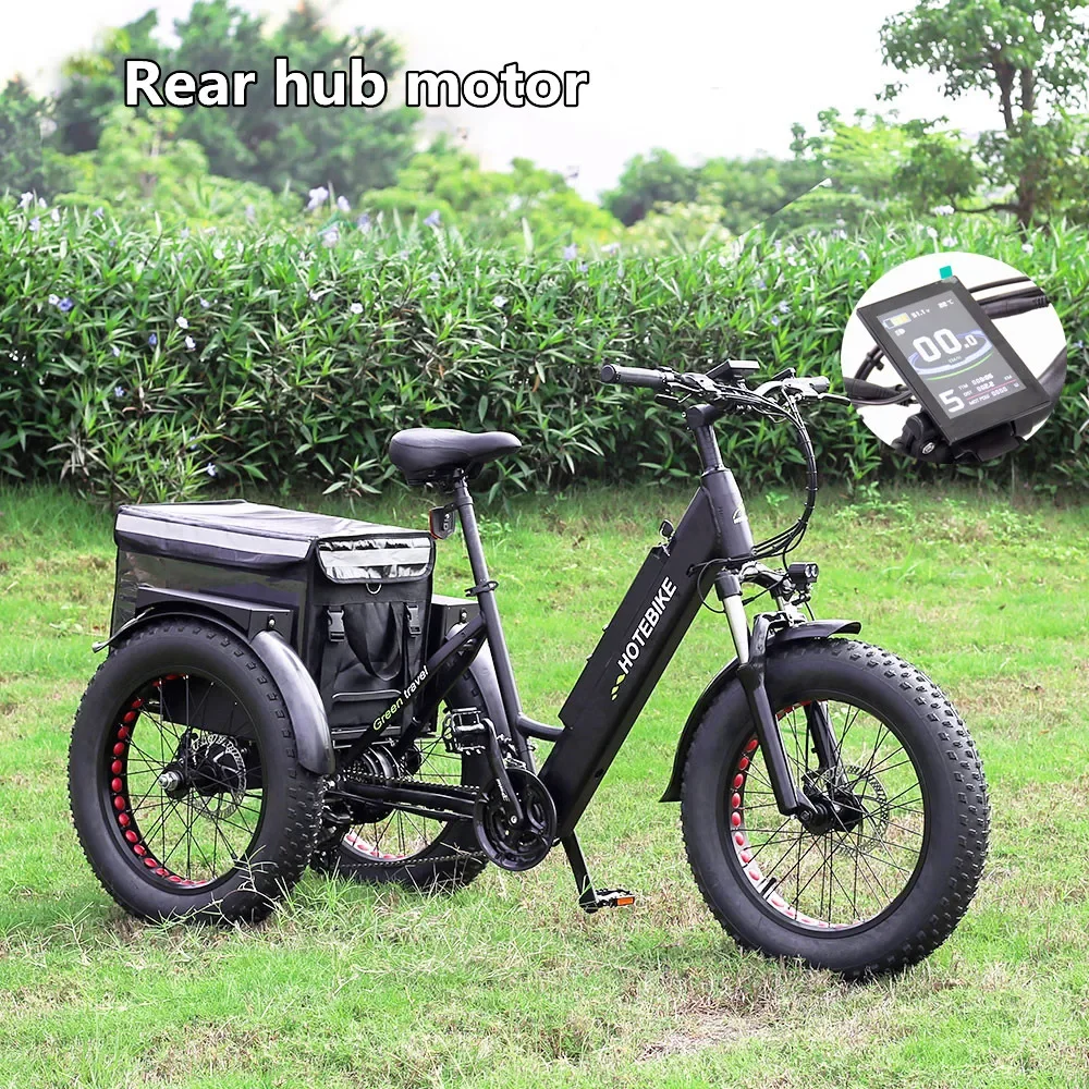 

electric trike adults motocross bike 20" *4.0 rear hub motor 100km range fat tire motorcycles sportbikes