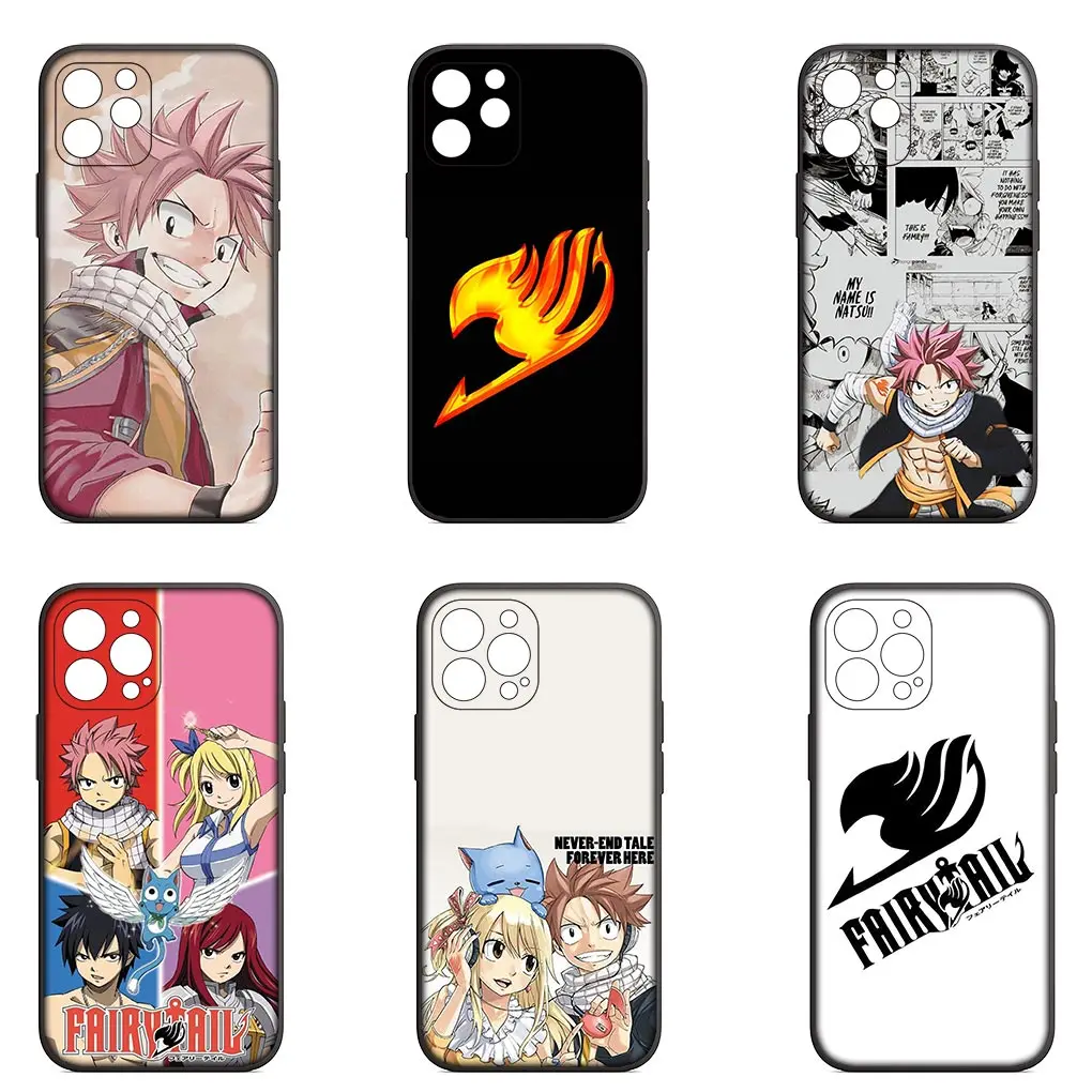 Custodia per telefono Anime Fairy Tail Cover per iPhone 15 14 13 12 Mini 11 Pro X XR XS Max 7 8 Plus + 15 + 8 + custodia morbida