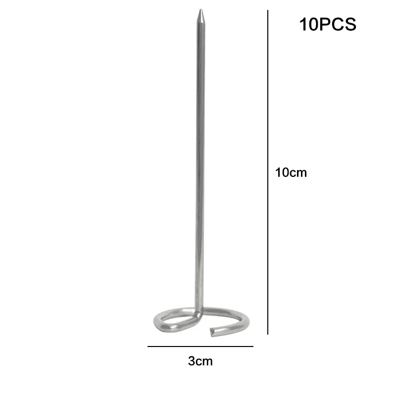 10pcs Kebabs Stainless Steel Rods Reusable Air Fryer Vertical Grill Food Grade 304 Special Grilling Needle Kitchen Tools