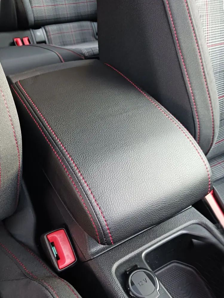 Microfiber Leather Car Styling Interior Center Control Armrest Box Cover Trim For VW Golf 8 MK8 2020 2021