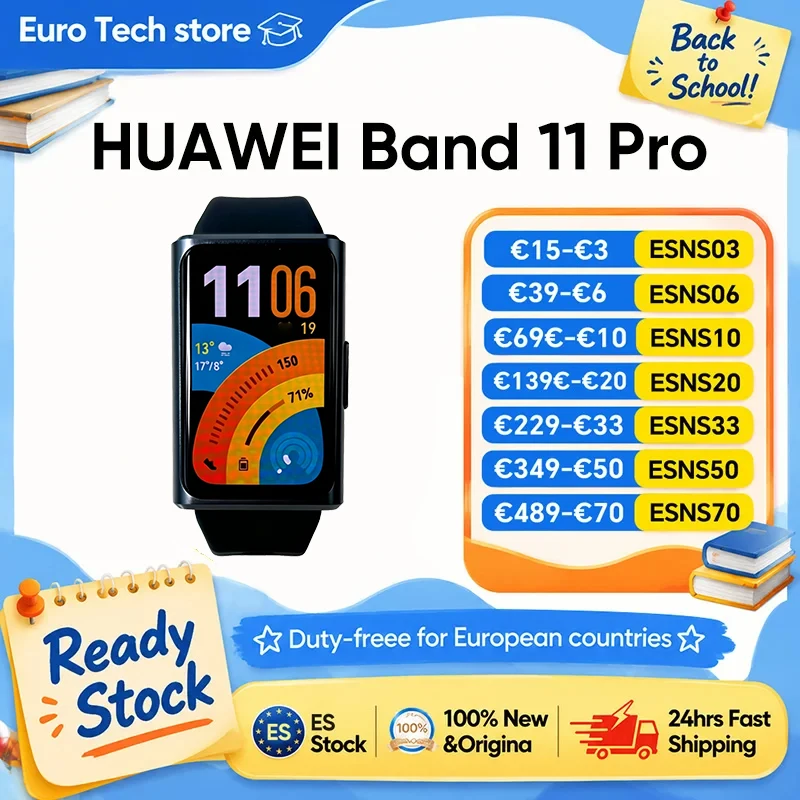Reloj Inteligente HUAWEI Band 11 Pro con Pantalla Táctil AMOLED de 1.62 Pulgada…