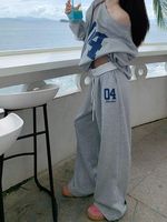 Digital High Waist Sweatpants Women American Vintage Simeple Classic Pants Loose Casual Jazz Dance Hip Hop Lazy Trousers