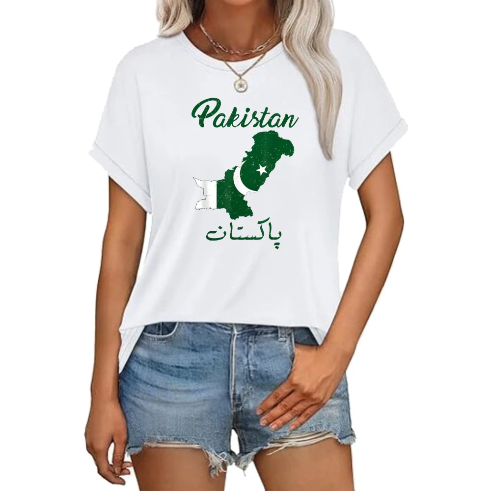 Pakistan 14 August Independence Day Pakistan Flag T-Shirt Vintage Casual Fashion Loose Man Women Tshirt Soft Breathe Tees