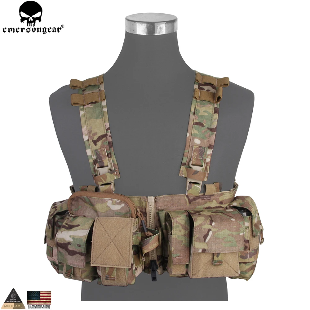 EMERSONGEAR UW Gen V Split Front Chest Rig Body Armor Airsoft Paintball Combat Molle Vest Tactical Chest Rig Multi-camo EM7451