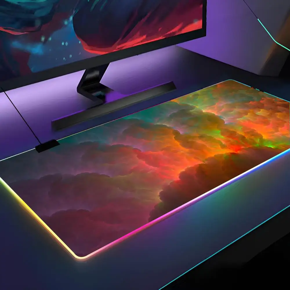

Natural Color Game Mouse Pad RGB Backlit Mouse Pad Laptop Mouse Pad Laptop Gamer Computer Desk Gaming Accessories