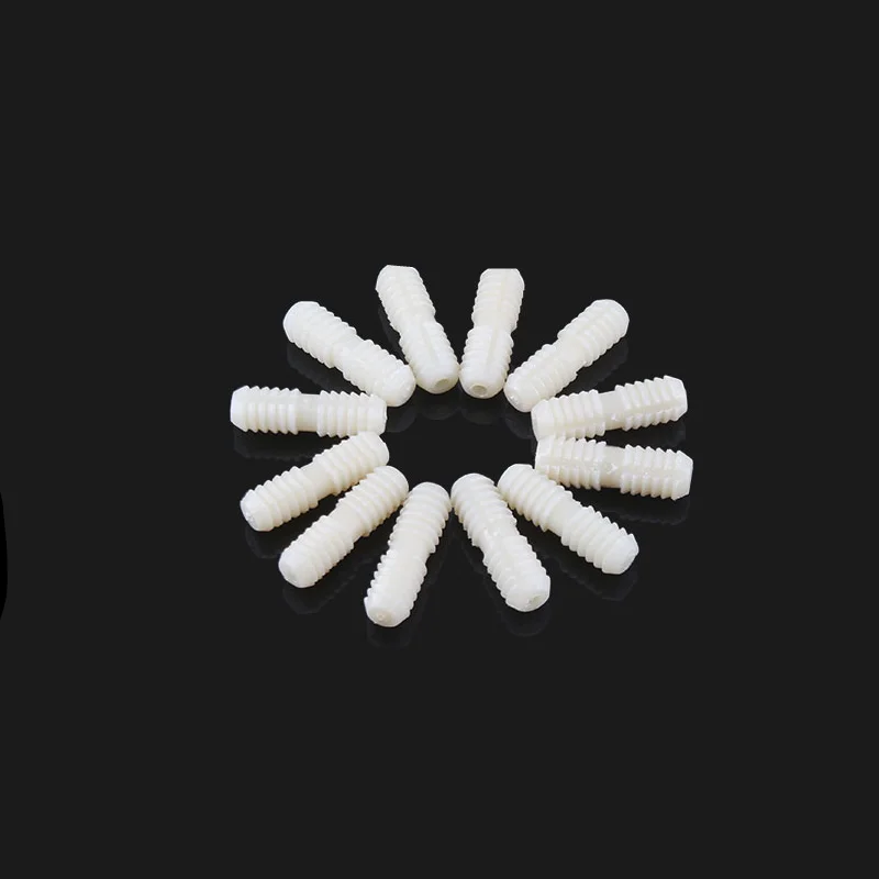 Double Head Threaded Plastic Nylon Pins Furniture Connectors for Bookcase Wardrobe Insertion - Pack of 10
