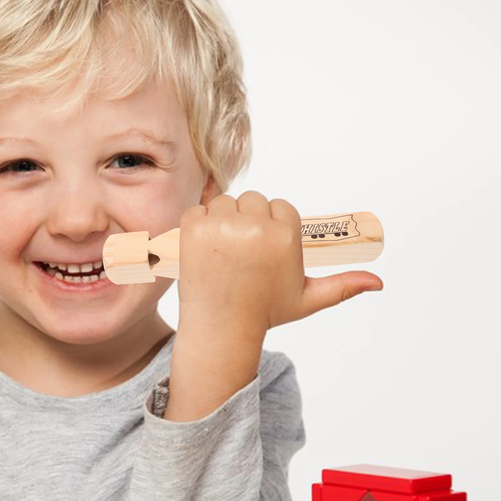 

2pcs Wooden For Kids Cartoon Train Pattern Musical Baby Wind Instruments Party Favors Festival Gifts Wood Whistle Kids Whistle