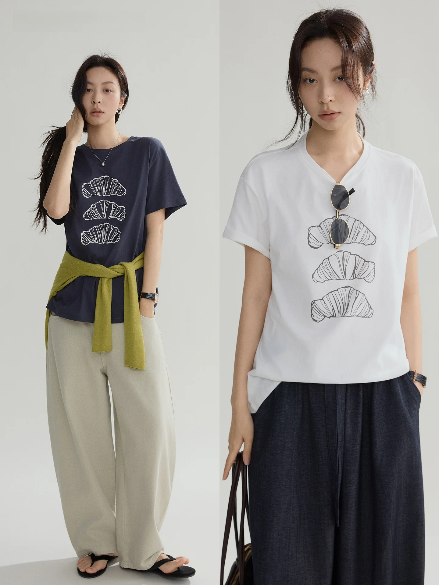 

Летняя повседневная свободная хлопковая футболка Joli Choose с коротким рукавом, женская футболка с круглым вырезом и принтом, модная универсальная одежда для повседневной носки