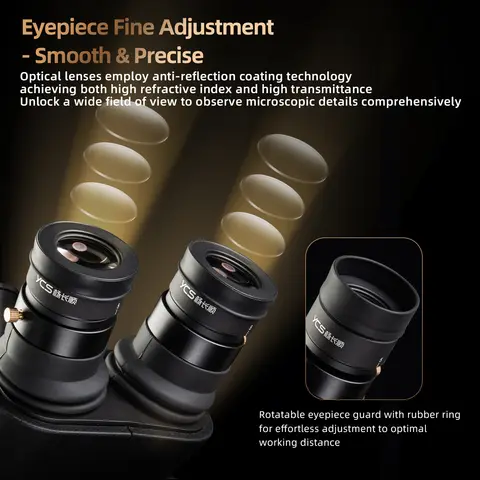 YCS 71 Ultra Trinokulärt Mikroskop 0,67X-45X Zoom Kovisuellt Stereomikroskop för Telefoner PCB-reparation Med 4K Kamera Verktygssats 8 best sales mikroskopkamera trinokulär - №2