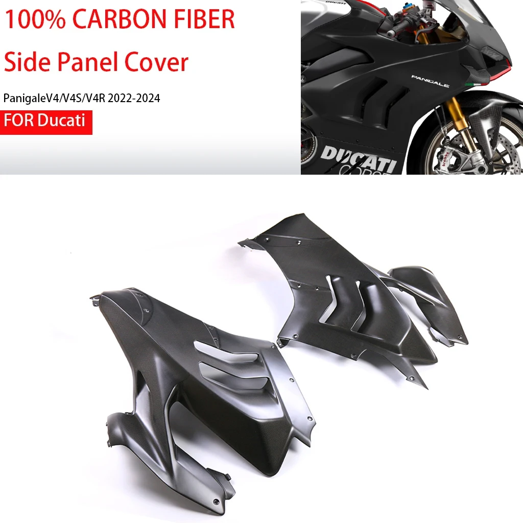 

Motorcycle Accessorie For Ducati Superlegge PanigaleV4/V4S/V4R 2022-2024 Carbon Fiber Side Panel Cover Spoiler Fairing Protector