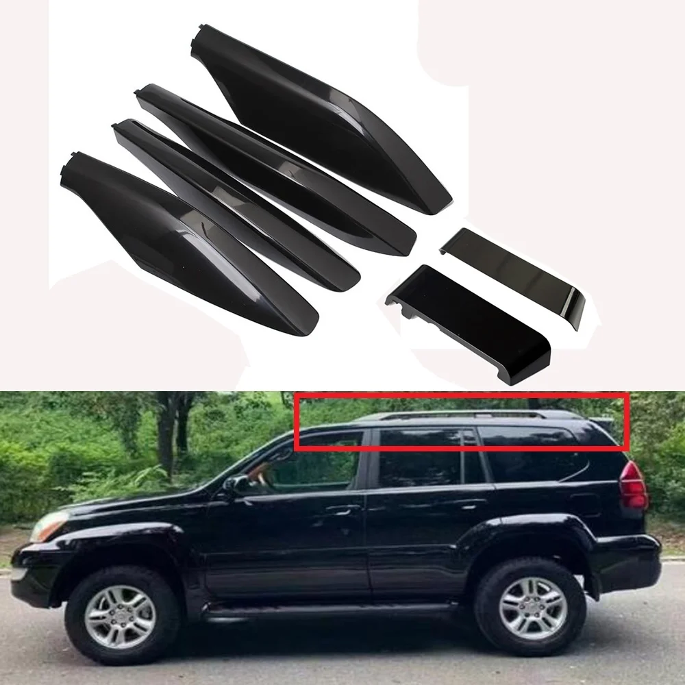 Replace Roof Rails Rack End Cap Protection Cover Trim For Lexus GX470 2003 2004 2005 2006 2007 2008 2009 Car Accessories