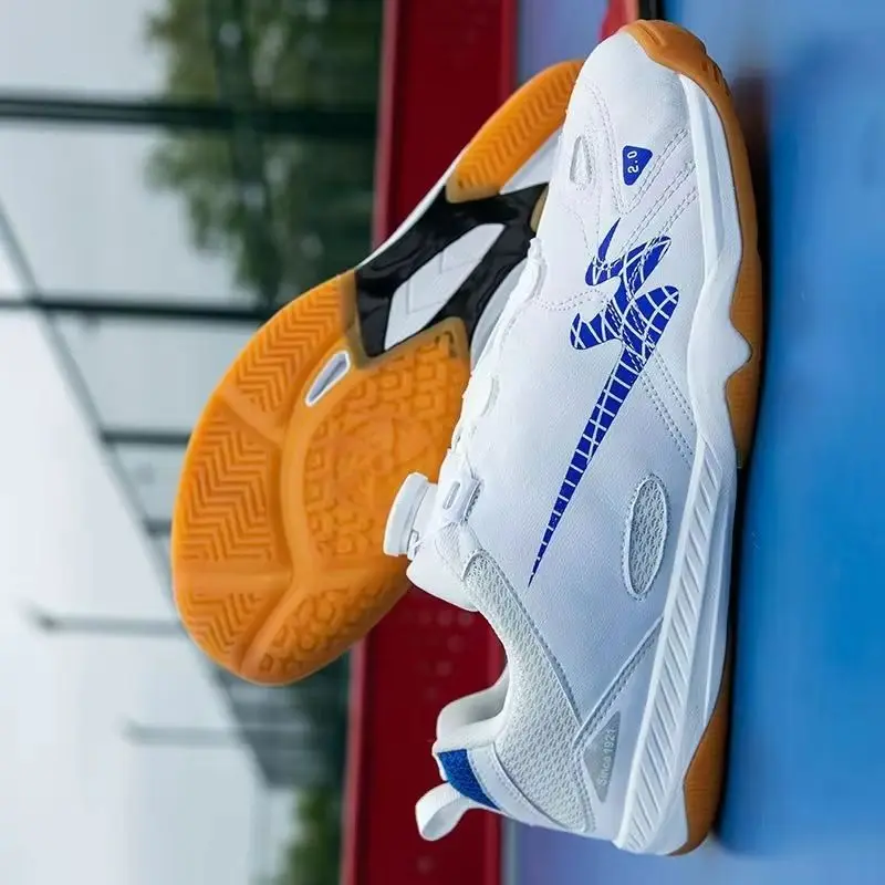 

Professional Badminton Shoe Luxury Brand Table Tennis Shoes Mesh Breathable Indoor Court Shoes Quick Lacing Tennis Shoes Unisex