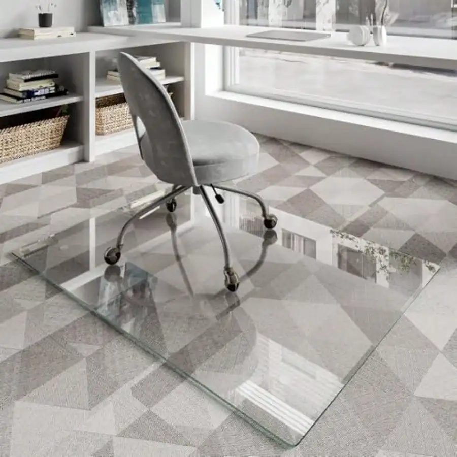 

Glass Chair Mat for Carpet 36"x48" Tempered Glass Office Chair Mat Glass Floor Mats with Rounded and Polished Edges Desk Chai