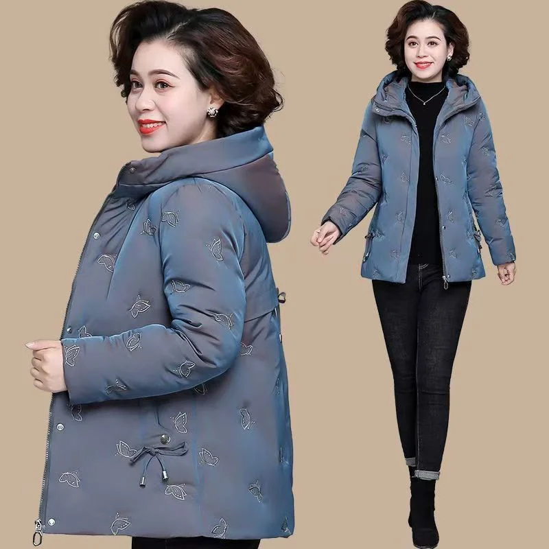 Winter Cotton-padded Jacket For Middle-aged 50-60-70-year-old Mother's Cotton-padded Jacket Women's Thickening Cotton-padded Top