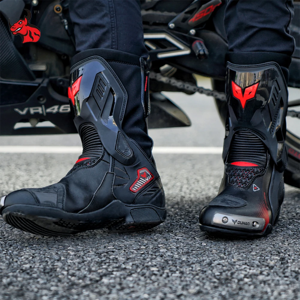 Motorcycle Boots Racing Off-road Shoes Non-slip High-top Motorcycle Professional Waterproof Mountain Bike Boots