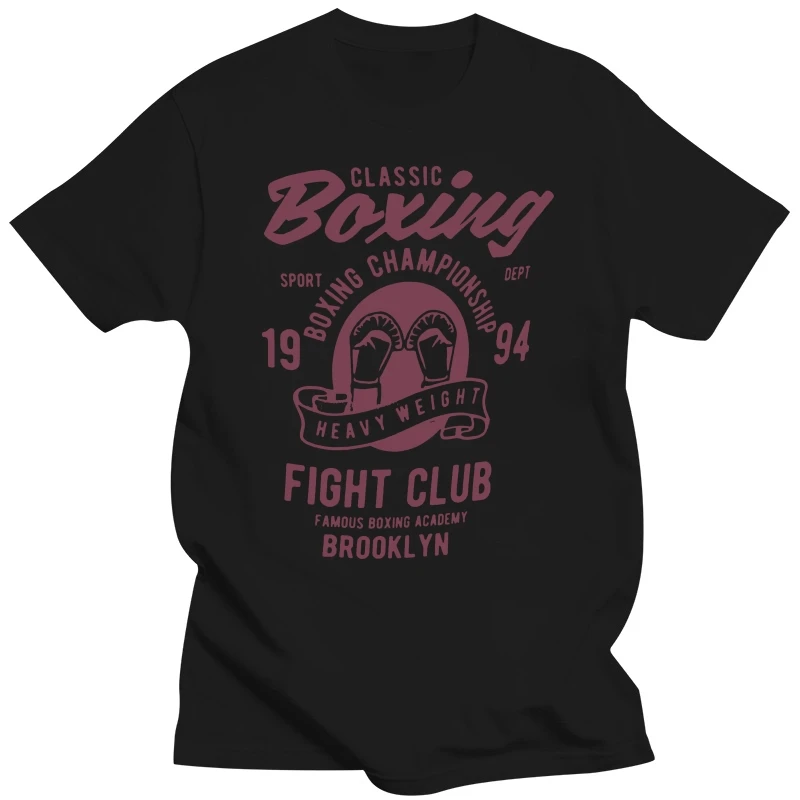 Classic Boxing T-shirt Sport T-shirt Fighter Boxing Championship Fight Club Graphic Tee Gift For Him Organic Cotton men t shirt