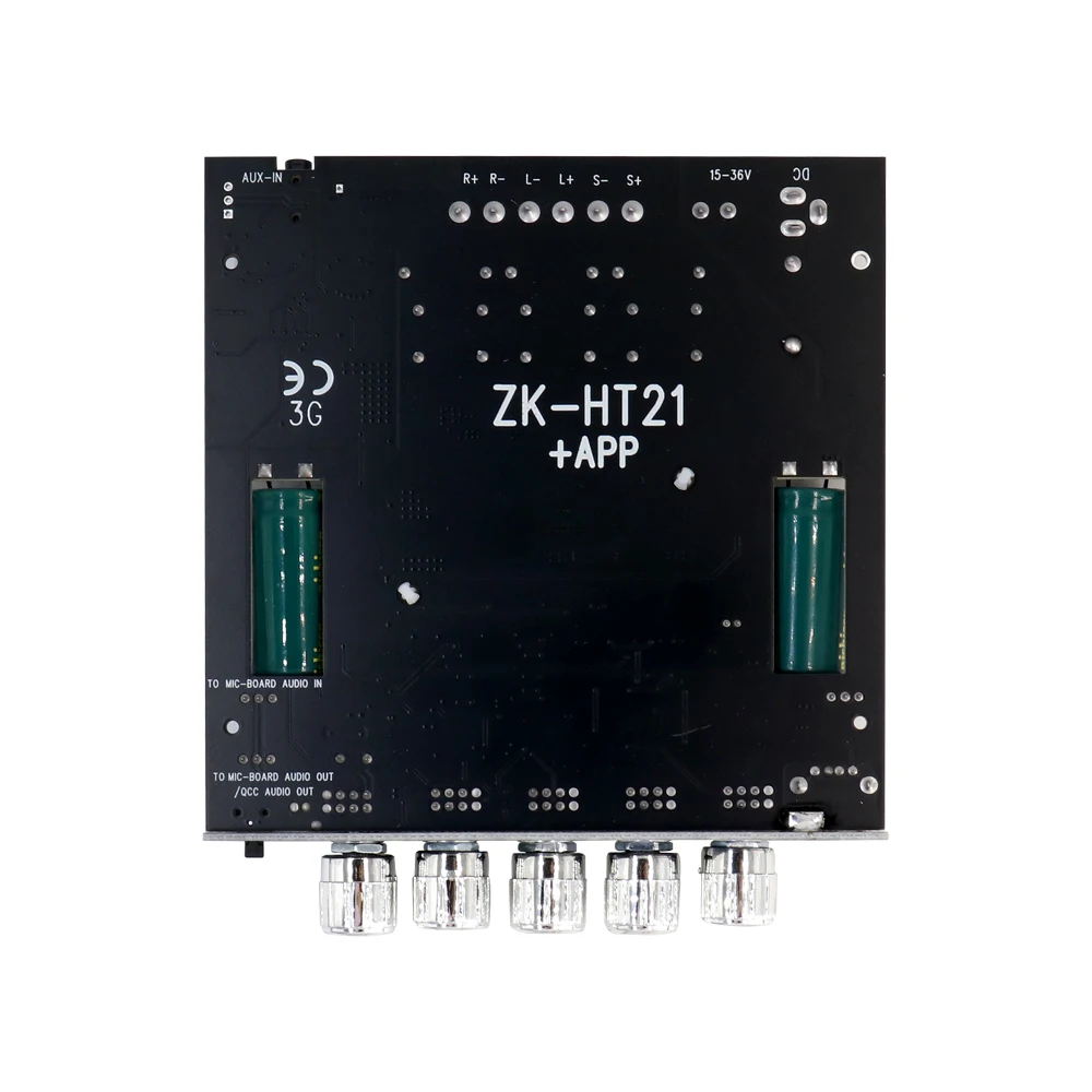 ZK-HT21 Modulo amplificatore Bluetooth 5.0 3G 2.1 canali TDA7498E 160Wx2+220W Supporto subwoofer Controllo APP USB AUX