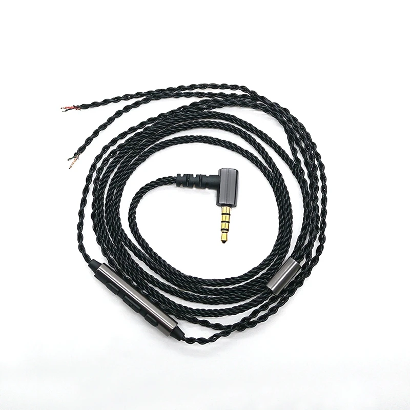 3,5mm Buchse Kopfhörer Reparatur kabel DIY Headset Ersatz kabel mit Mikrofon Lautstärke regler schwarz