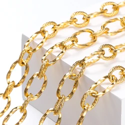1Meter 7x11.5mm Stainless Steel Twists Chains Fashion Chain for Men Women Bracelet Necklace Jewelry Making Accessories