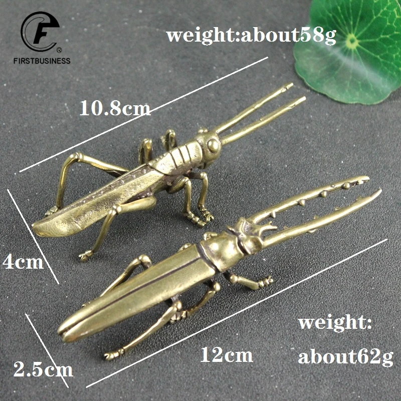 Pure Copper Beetle Craft Ornaments Retro brass Insect Sculpture Tea Set Accessories Home Tea Pet Desk Decoration Teapot Lid Fork