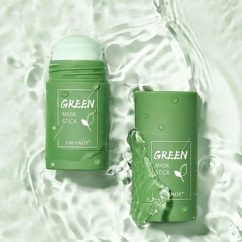 Green Tea Mud Film Stick Solid Facial Mask Skin Cleaning Cutin Pores Controlling Oil Acne Smearing Mud Film Hydrating Mask