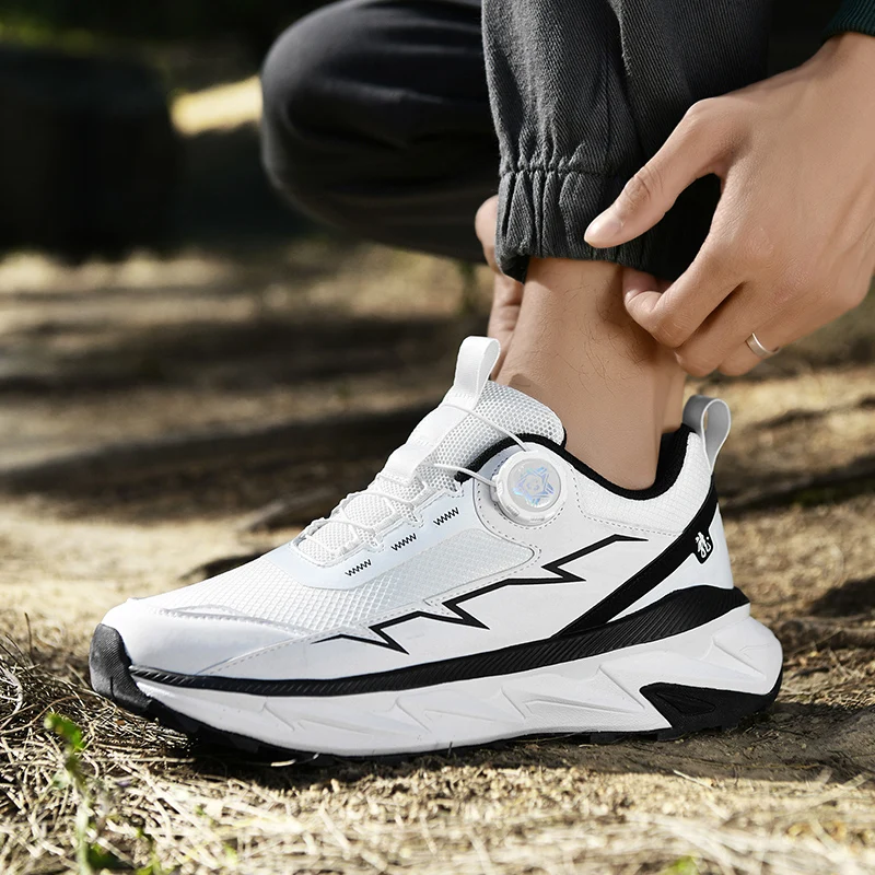 

Men's Shoes Breathable All-match Mesh Shoes Sports Rotary buckle Shoes Men's All-match Wear-resistant Running Shoes for Men