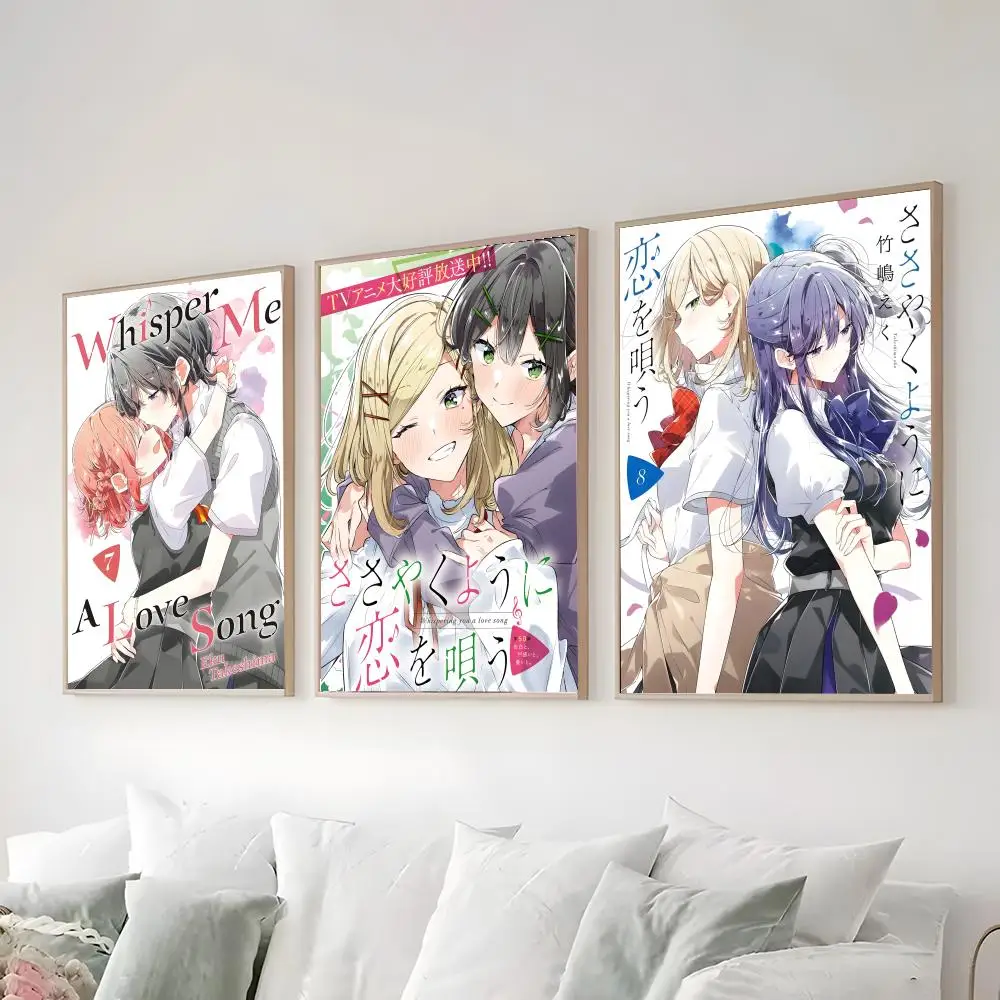 w-Whisper Me a Love SongS GL Poster Bedroom and living room posters, canvas paintings, wall art, home decoration