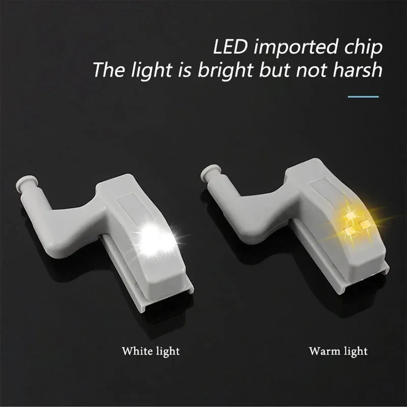 Universal LED Inner Hinge Lamp Cabinet Induction Lights Wardrobe Cupboard Sensor Lights Bedroom Kitchen Closet Night Lamp