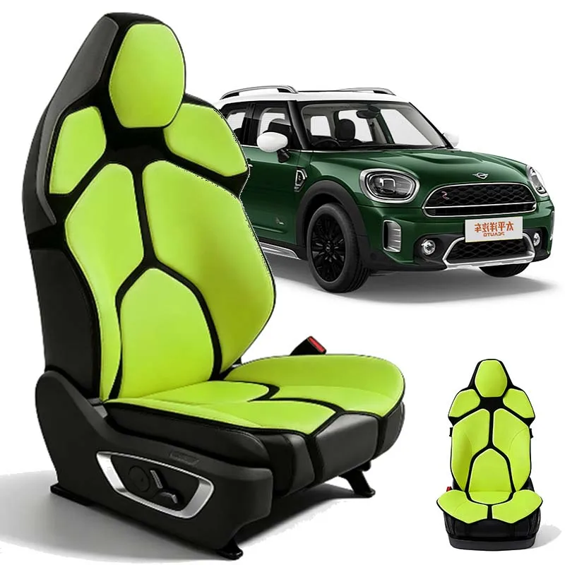 For MINI Countryman S SE ALL4 Breathable Mesh Lumbar Cushion Car Office Dual Use Ergonomic Back Support Pad Auto Interior Seat