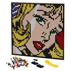 2400+PCS Pop Pixel Art Lady WITH RIBBON Mosaic Painting By Building Blocks Unique Gift Ideas Cartoon Portrait DIY Puzzle Frame