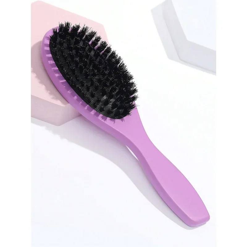 Natural Boar Bristle Hairbrush Massage Comb Anti-static Hair Scalp Paddle Brush Beech Wooden Handle Hair Brush Comb Styling Tool