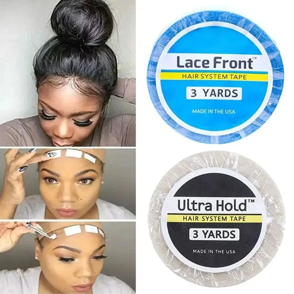 

1Roll Double-Sided Wig Tape Waterproof Strong Adhesive Lace Front Glue Ultra Hold 8/10/12.7/20/25mm Hair System Tape