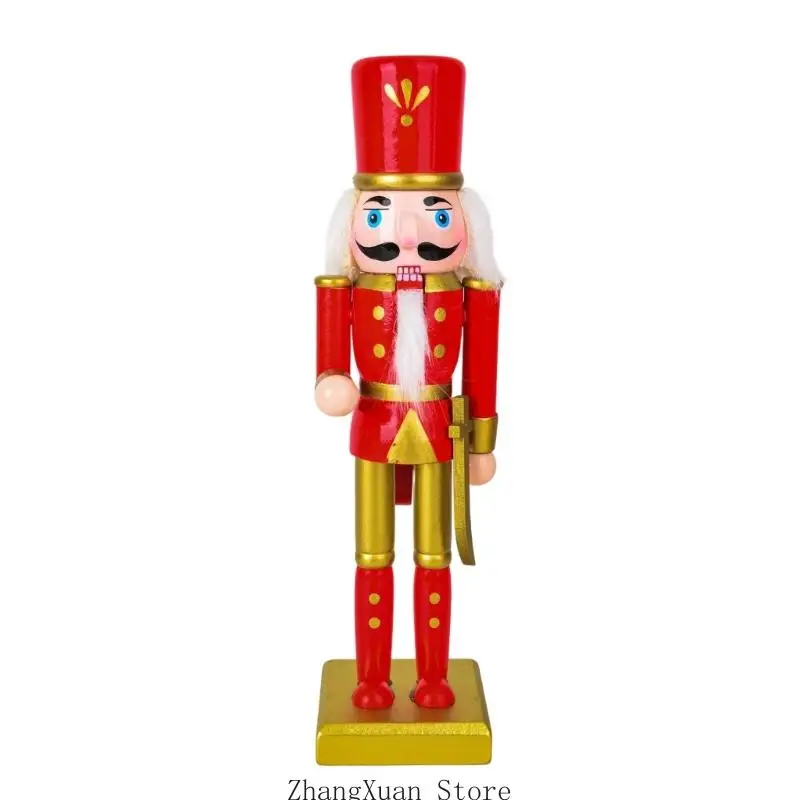 Weihnachtsfigur für den Innenbereich mit Holzoptik und freistehendem Ständer 3XUF – Detail 3
