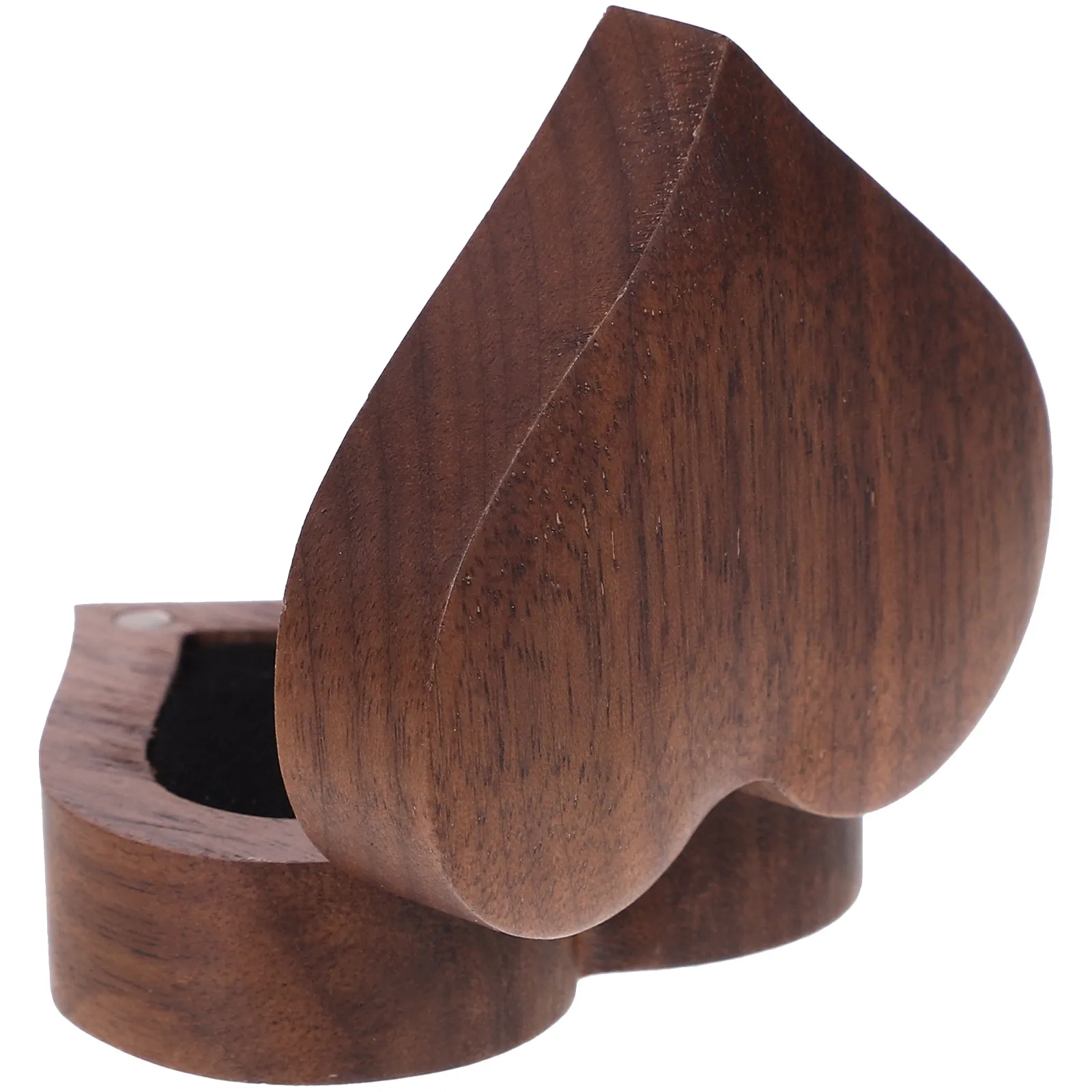 

Коробка для обручального кольца в форме сердца, деревянный держатель для ювелирных изделий для женщин, подарочная коробка для свадебной церемонии, легкий, не деформируемый материал