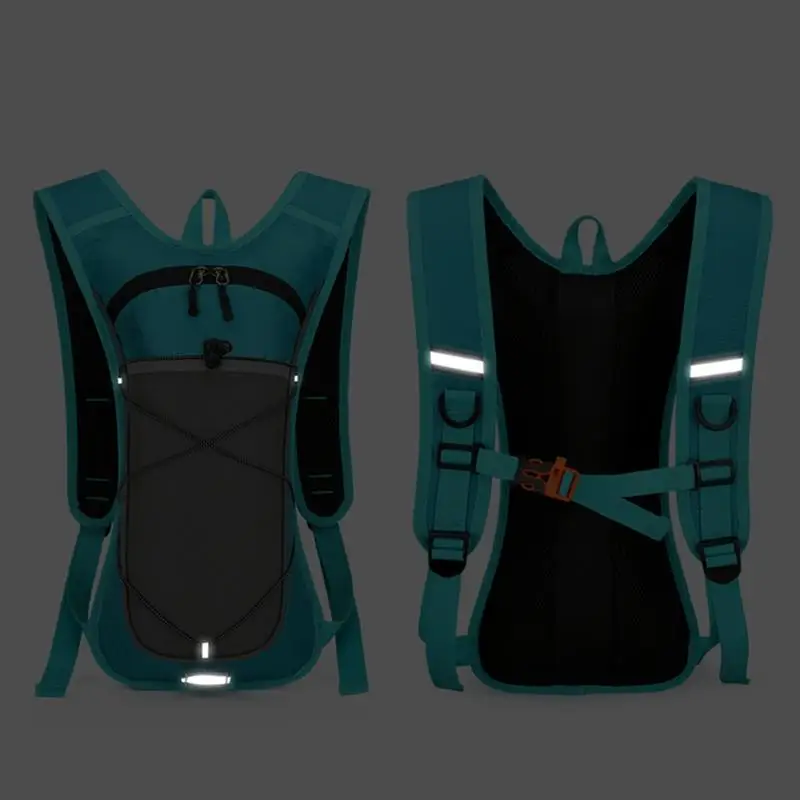 حقيبة ظهر مائية للترطيب مع شرائط عاكسة حقيبة كتف قابلة للتعديل من النايلون للصيد والسفر والتسلق والصالة الرياضية والتزلج #4