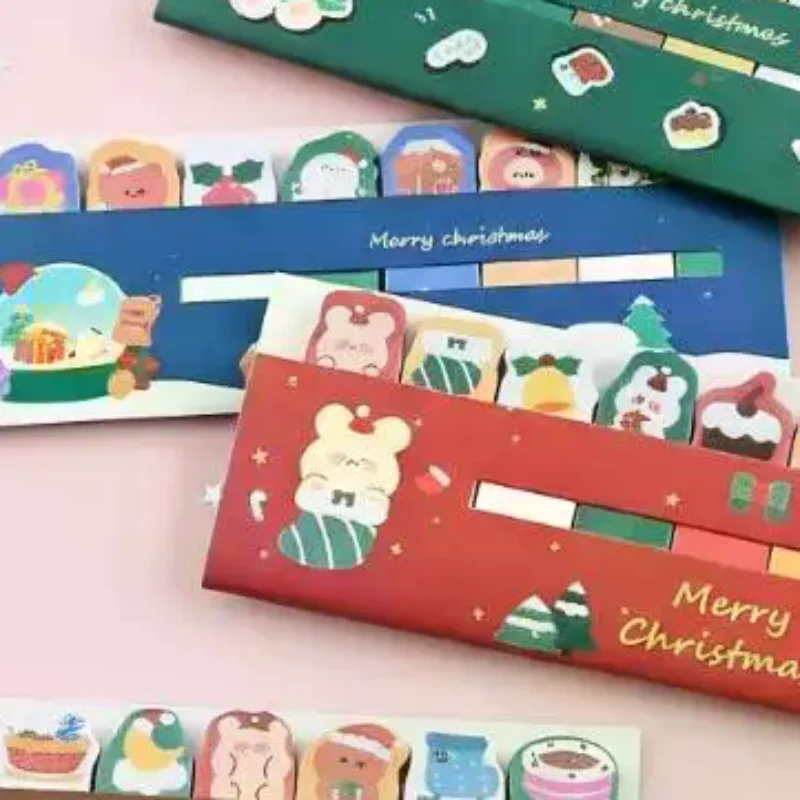 Рождественские заметки для рядных станций, милые наклейки для студентов с героями мультфильмов, ценные канцелярские принадлежности для заметок N Sticky Notes