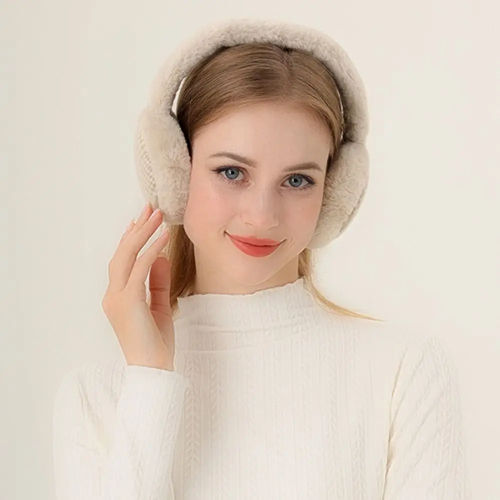 Portable Cold Protection Ear Muffs Foldable Keep Warm Ear Warmer Plush Windproof Ear Cap Women