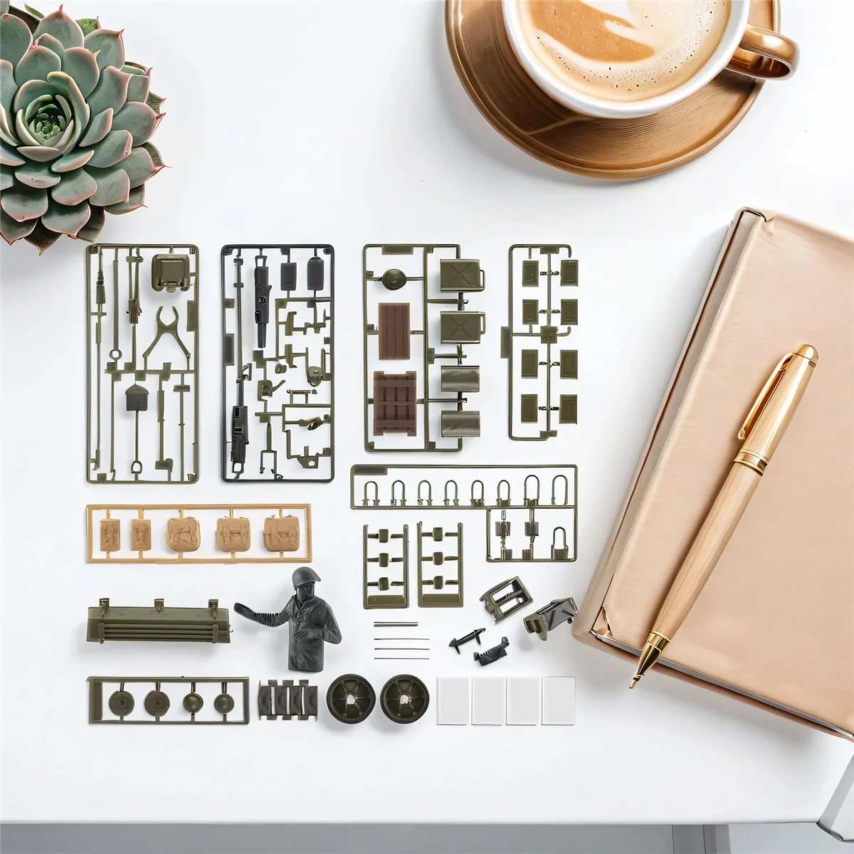 BAAA-for 1/16 Henglong Tank 3898-1 USA Sherman M4A3 RC Tank Plastic Soldier Accessories Parts Bag