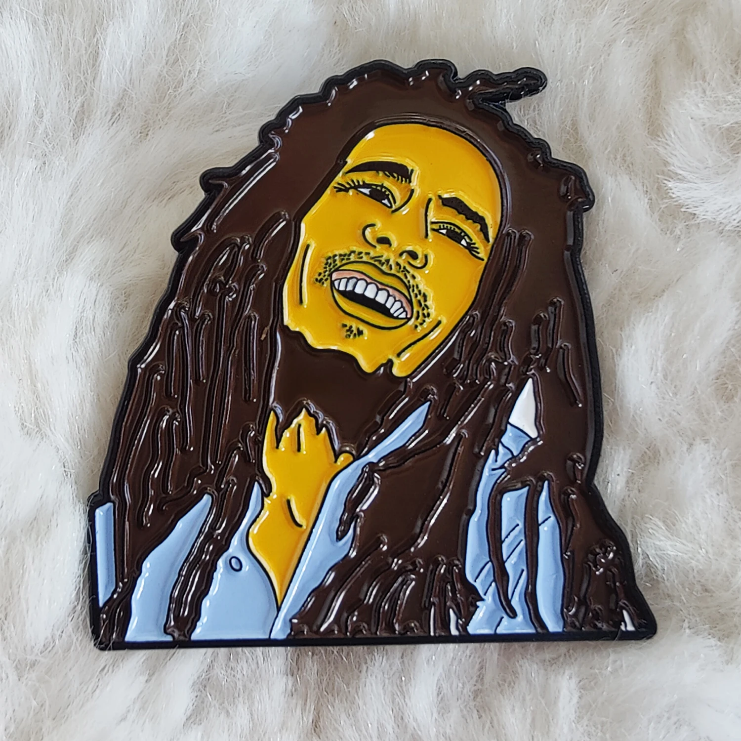 Bob Marley One Love Enamel Pin Brooches Bag Lapel Badge Jewelry Gift for Kids Friends