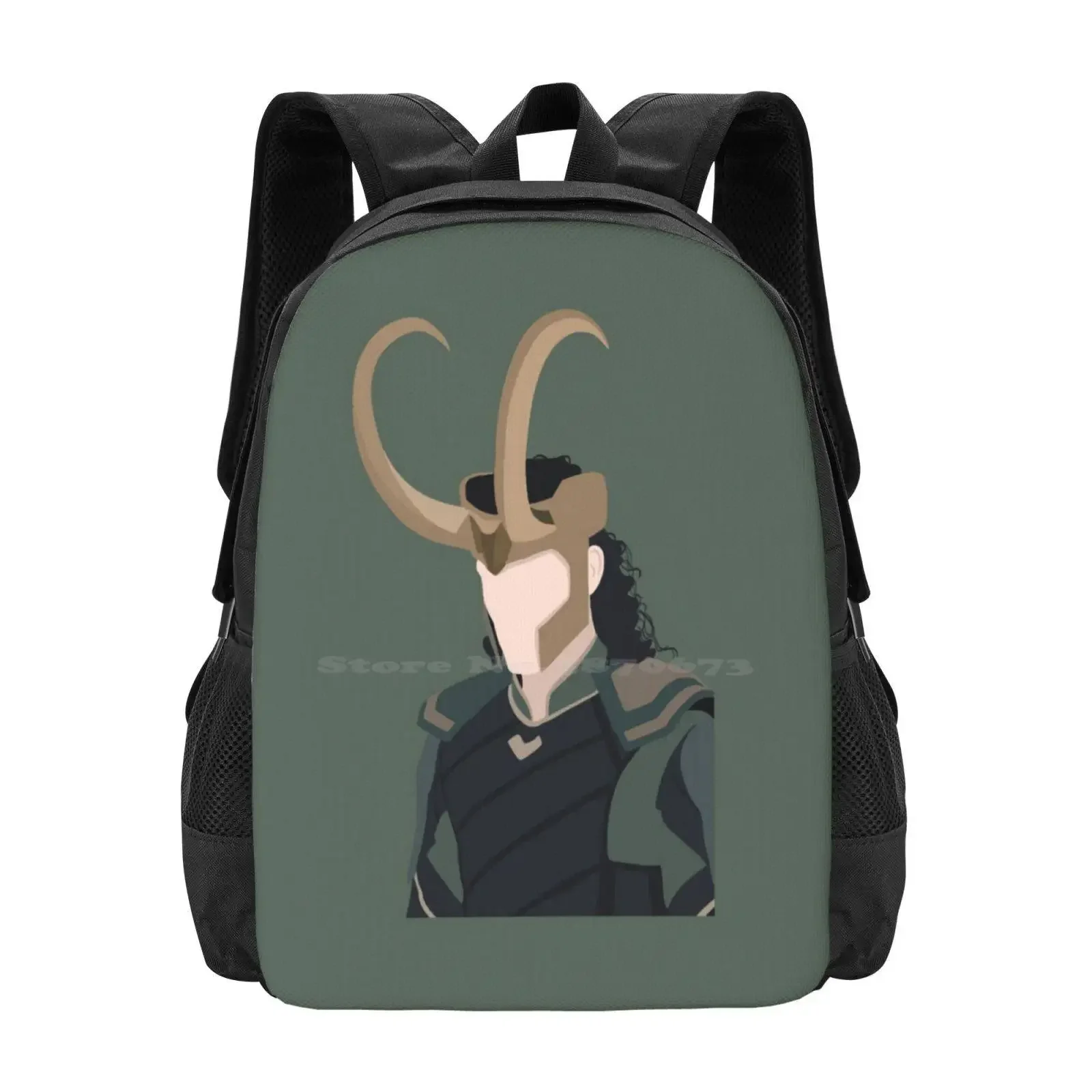 

Mischief Helmet Hot Sale Schoolbag Backpack Fashion Bags Comics God Of Mischief Green Gold Black Helmet God Of Thunder Cute