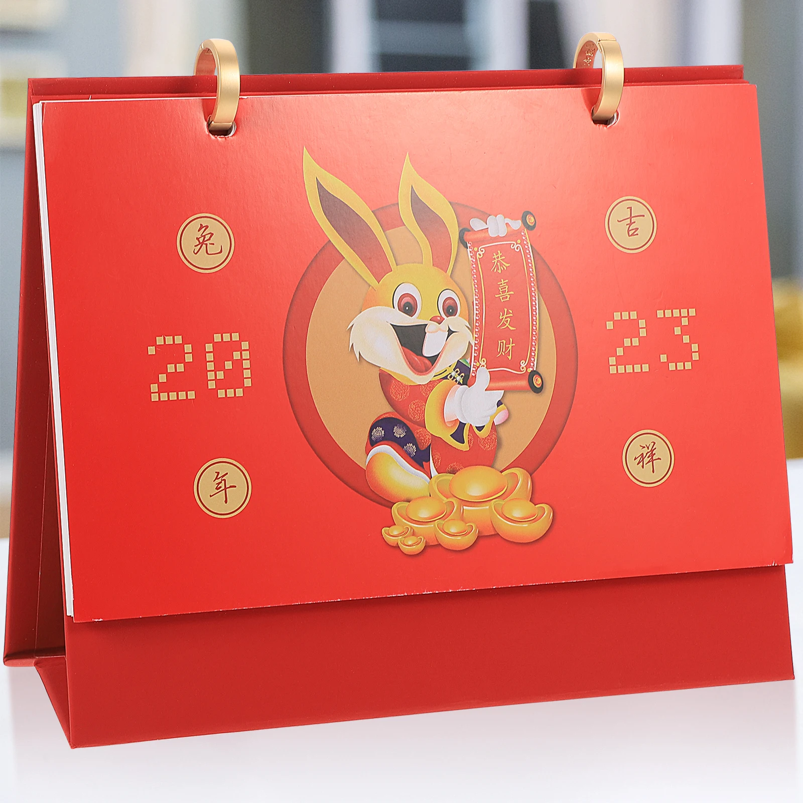 

Desktop Calendar Decorative Home Office Simple Style Daily Plan Paper Thick Premium 2023 Ornament Table Coil Ring Room
