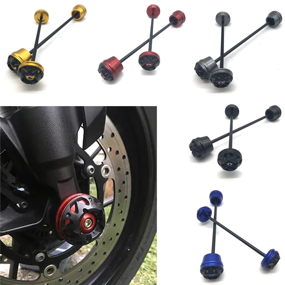 Motorcycle For Yamaha FZ-07 MT-07 FZ07 MT07 2014-2022 2021 Wheel Fork Slider Protector Front Rear Axle Crash Protector