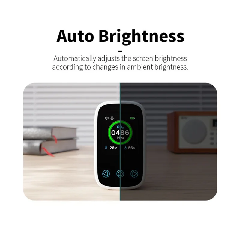 ABDE-Тестер угарного газа Перезаряжаемый монитор качества воздуха Измеритель температуры и влажности