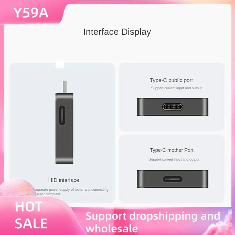 

Y59A 2X Power-Z KM003C Portable USB-C Fast Charging Tester PD3.1 QC5.0 Digital Voltmeter And Ammeter Power Bank Tester