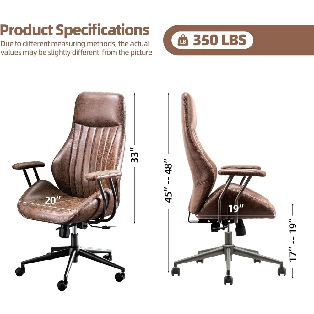 Home-Office-Stuhl mit hoher Rückenlehne, ergonomischer Computer-Schreibtischs tuhl, moderner Chefsessel aus der Mitte des Jahrhunderts, drehbarer Arbeits stuhl mit Lordos stütze